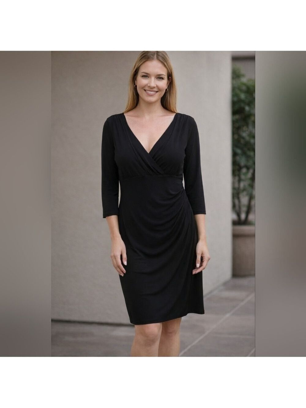 Womens | American Living Black Long Sleeve Dress |C1